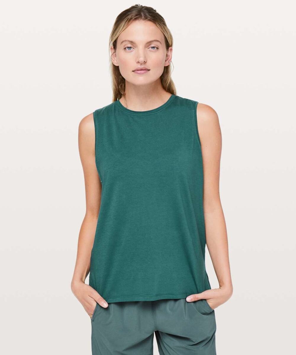 Lululemon Love Sleeveless Crew Neck Pullover Tank Top Green Jasper 2 NWT